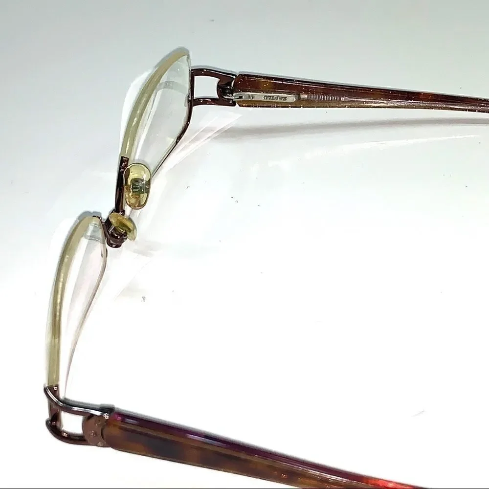 Safilo Elasta Women Half Rim Bronze Eyeglass Frame